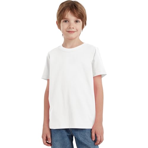 Image of Dreammonkey 2T-12Years Kids Cotton T-Shirt Short Sleeve Crew Neck Tshirt for Boys and Girls