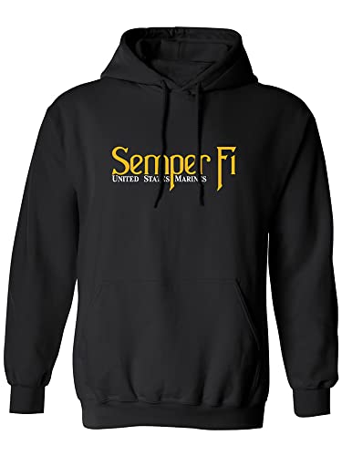 Semper Fi United States Marines Adult Hooded Sweatshirt