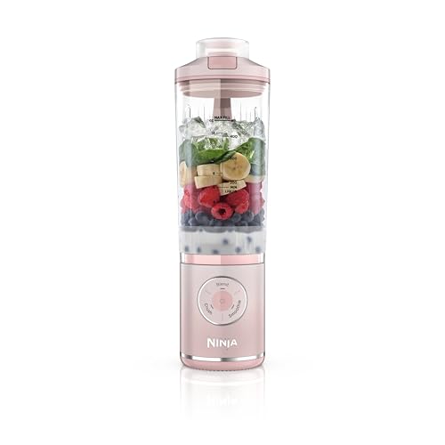 Ninja Blast Max mixeur portable, 570 ml, rechargeable, tasse et couvercle étanche, 3 fonctions de mixage, fait des smoothies, des boissons protéinées et des...