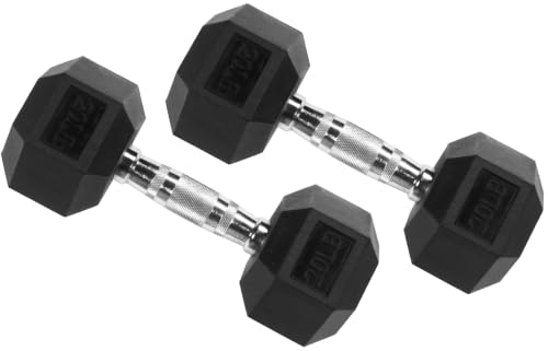 Image of Fitvids Rubber Coated Hex Dumbbell Set with Storage Rack, 100 /150 /200 /550 LB Hand Weight Set with Anti-Slip Grip for Home Gym