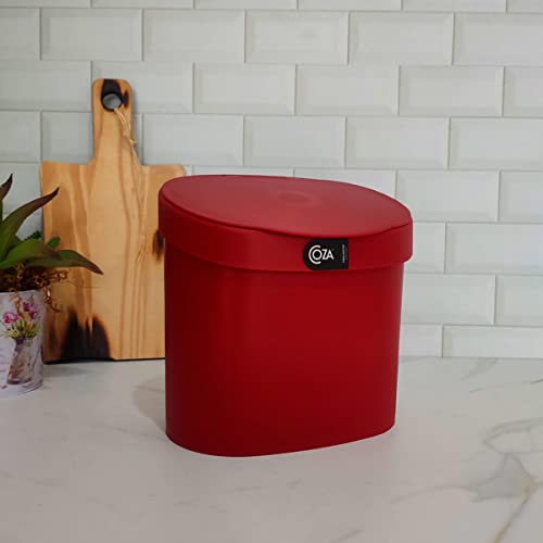 Lixeira Com Tampa Para Pia 4 L, Vermelho Bold, Coza