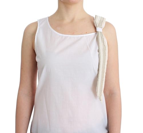 Haut sans manches blanc Ermanno Scervino chic avec nœud