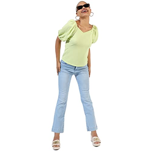 Image of Campus Sutra Women's Cotton Regular Fit Tops