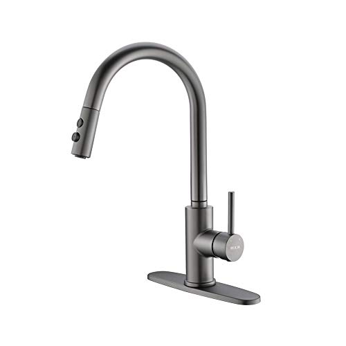 Matte Black Kitchen Faucet, Kitchen Sink Faucet, Sink Faucet, Pull-down Kitchen Faucets, Gun Black, Bar Kitchen Faucet, Black Nickel, Gray Space, RULIA-RB1022 Matte Black Kitchen Faucet, Kitchen Sink Faucet, Sink Faucet, Pull-down Kitchen Faucets, Gun Black, Bar Kitchen Faucet, Black Nickel, Gray Space, RULIA-RB1022