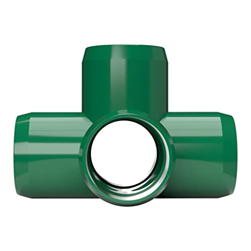 Formufit F0345Wc-Gr-8 5-Way Cross Pvc Fitting, Furniture Grade, 3/4" Size, Green (Pack Of 8) #TOP2