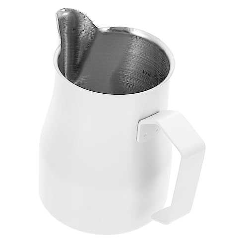 VALICLUD Jarra Inoxidable Espumar Leche Taza para Café con Fino y Interior Resistente y Fácil de Limpiar para Espresso y Cappuccino Casa o Cafetería