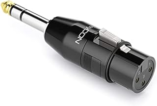 deleyCON Audio Adapter XLR do 6,3mm Stereo Jack - XLR Żeński do 6,35mm TRS Jack Męski dla 3-Pin XLR Mikrofon Głośnik Konsola mikserska Instrument Muzyczny Instrument Recording Studio