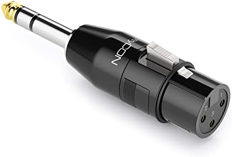 deleyCON Audio Adapter XLR do 6,3mm Stereo Jack - XLR Żeński do 6,35mm TRS Jack Męski dla 3-Pin XLR Mikrofon Głośnik Konsola mikserska Instrument Muzyczny Instrument Recording Studio