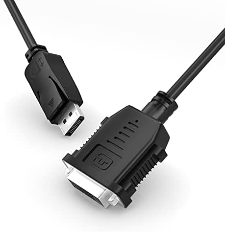 DisplayPort to DVI-D Single Link Adapter Cable, BolAAzuL Display Port DP 1.2 to DVI(24+1) Converter Cable Passive Male to Female Black for Nvidia HP Dell Lenovo PC Laptop