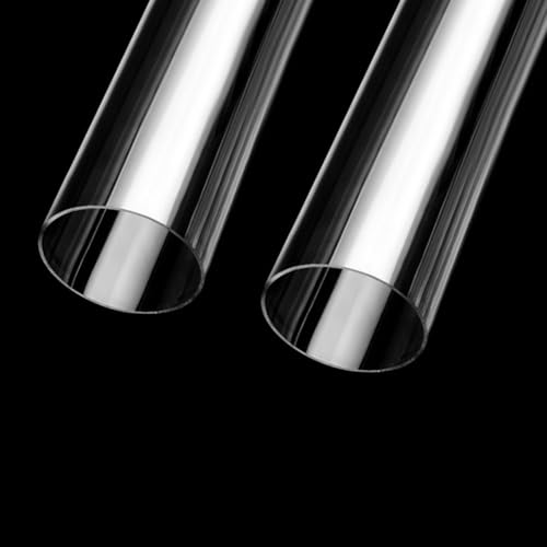JoyTube Clear Rigid Acrylic Pipe Tube 3'(75mm) OD x 2mm Wall Thickness 15.5' Length Round DIY...
