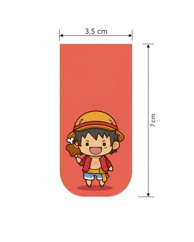 Image of Anime Bookmarks Chibi - Set of 9 Magnetic Bookmarks | Best Gift for Readers, Book Enthusiast & Fans | Fridge Magnets (One Piece Chibi)