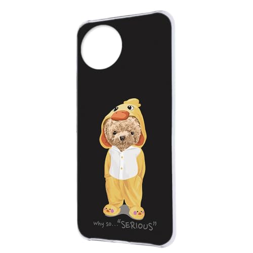 AQUOS wish4 用 SH-52E A403SH 対応 着ぐるみテディ くま キャラクター ブラック スマホケース wish4のケース h212@05