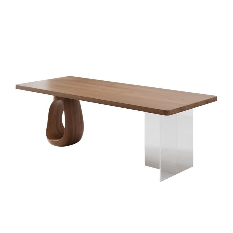 Escritorio de Juegos Moderno Mesa de té Creativa Madera Maciza con Tablero Grande, Mesa recepción for Preparar en la Oficina del Jefe, Ideal for el salón hogar y Sala reuniones Empresa