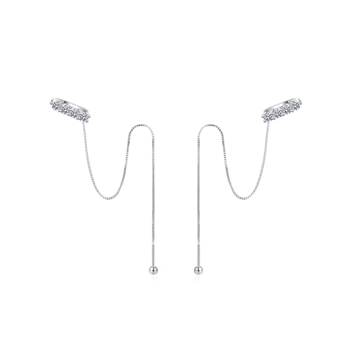 Boucles d’oreilles moissanite StarGems en argent 925 et platine éclat d'exception
