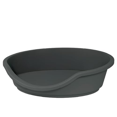 Rosewood Eco Line Recycled Plastic Pet Bed - Graphite Grey - Small (Approx. 60cm) | Durable, Washable Bed for Dogs