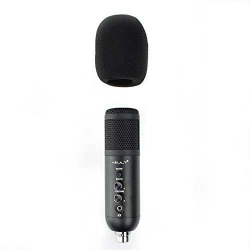Image of VAULT UCM-FX USB Condenser Podcast Microphone Kit with Built in Headphone Out Volume /Gain Control and Mute Button for Gaming, Podcasting, Conference Calls, Recording, Singing and Dubbing