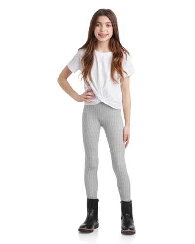 Girls' Active Leggings - 2 Pack Seamless Fleece Lined Leggings - Performance Workout Yoga Pants (7-16)3