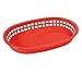 Winco PLB-R Red 10-3/4" X 7-1/4" Oval Platter Basket-PLB-R