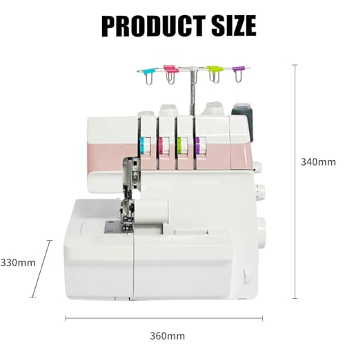 Surjeteuse robuste rose avec 2-3-4 fils et bac à déchets pour couture - 8