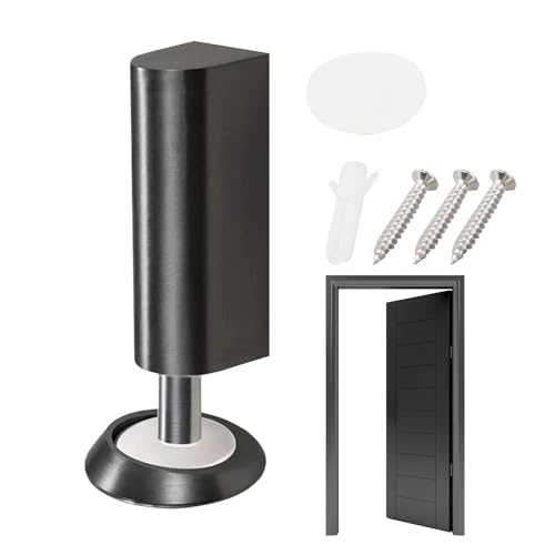 Butée de porte magnétique au sol et murale adhésive en acier - 2