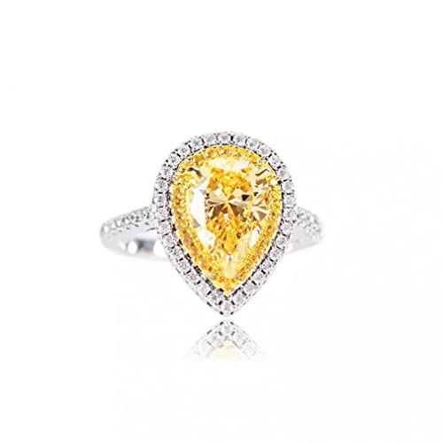 Bagues en zircon jaune pour femmes l'accessoire brillant de vos soirées