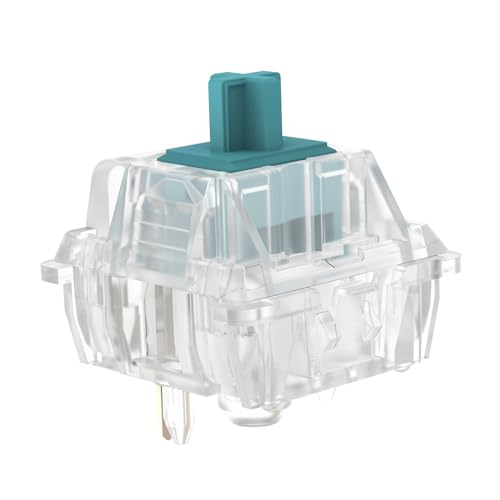 Image of DUROCK T1 Tactile Keyboard Switches, 5 Pins Tactile Switch 67g Gold Plated Spring Heavy Tactility Key Switches Pre-Lubed (DUROCK Clear T1, 70pcs)