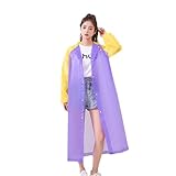 [Formemory] レインコート レディース 自転車 自転車用レインコート 軽量 快適 ロング丈 防水 防风 豪雨 梅雨対策 自転車 通勤通学 豪雨対策 水上遊楽 携帯便利 男女兼用 4色 (パープルとイエロー)