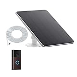 Solarladegerät, 5 W, kompatibel mit Ring-Solarladegerät für Akku-Türklingel, nur für USB-C-Port-Video-Türklingel (weiß)