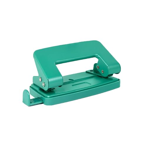 穴あけ器 小型 穴あけパ ンチ 6 mm 2穴ペーパーパンチ 10枚 軽あけパ ンチ 金属穴あけ器 事務器 オフィス ホーム用品用 (グリーン)