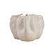 Bloomingville Decorative Organically Shaped Stoneware Planter, Matte Cream