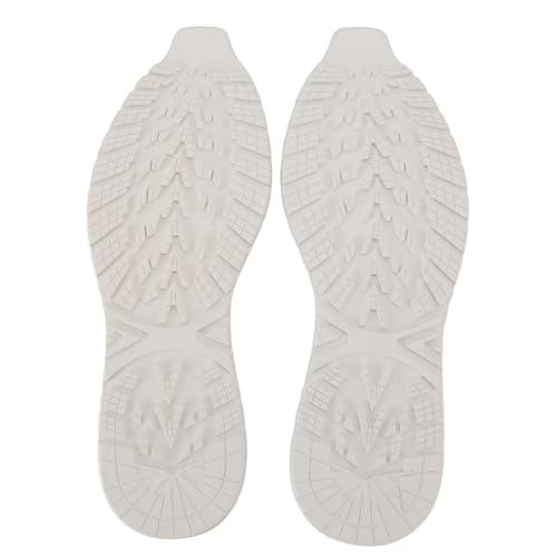 Shoe Sole Replacement Rubber Shoe Sole Replacement Sole Changing Non-Slip V Shape Repair Material Silent (White)