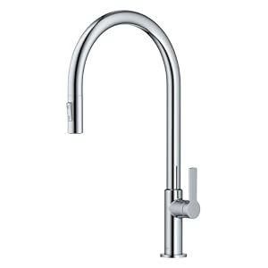 KRAUS Oletto High-Arc Single Handle Pull-Down Kitchen Faucet in Chrome, KPF-2821CH KRAUS Oletto High Arc Single Handle Pull Down Kitchen Faucet in Chrome KPF 2821CH