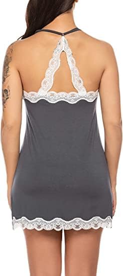 Avidlove Womens Nightgown Sexy Lace Sleepwear V Neck Full Slip Chemise Lingerie Cotton Night Gowns Babydoll Sleepshirt - Image 3