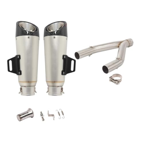Tubo de escape medio SMV750 para Dorsoduro con silenciador doble que reduce el ruido urbano