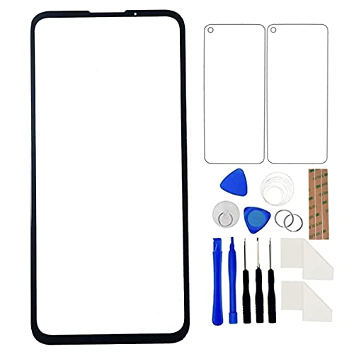 FainWan Front Screen Glass Outer Panel Lens Replacement +OCA Repair Tools Kit Compatible with Google Pixel 4A GA02099 G025J GA02101 G025E 5.81inch Black Adhesive