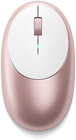 Satechi Aluminum M1 Bluetooth Wireless Mouse with Rechargeable Type-C Port - Compatible with Mac Mini, iMac, iMac Pro, MacBook Pro/Air, Microsoft Surface Go and More (Rose Gold)