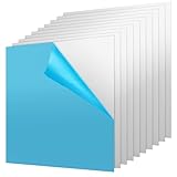 NINGWAAN 10 Pack Aluminum Sheet Metal, 12 x 12 x 0.02 Inch, 6061 Grade with Protective Film, Aluminum Plate for Industry Crafting