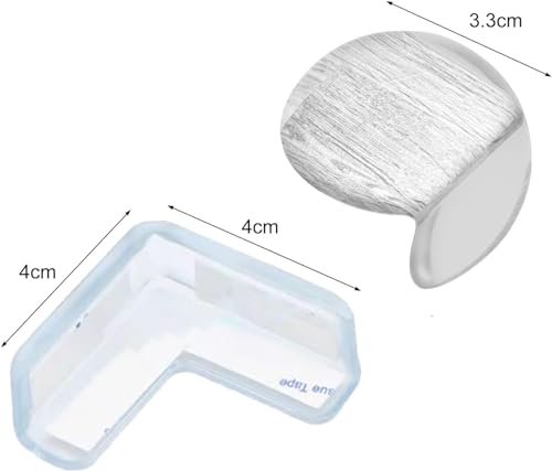Image of 4Pcs Transparent Corner Protector for Baby, Self-Adhesive Protectors Guards, Furniture Protective Covers, Soft Corner Protector, Baby Proofing Edge, Furniture Bumper for Fireplace Stair Cabinet