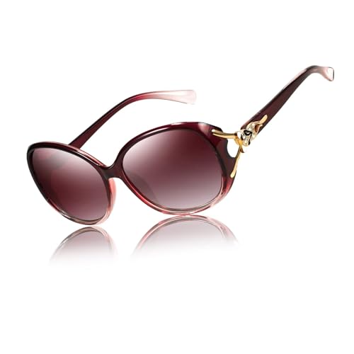 Image of IFLASH Women Oversized Polarized Sunglasses Ladies Large Shades Classic Fox Sunglasses