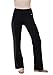 HISKYWIN Inner Pocket Yoga Pants 4 Way Stretch Tummy Control Workout Running Pants, Long Bootleg Flare Pants HF2 Black-XL