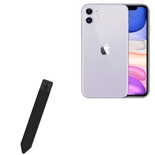 BoxWave Stylus Pouch Compatible with Apple iPhone 11 - Stylus PortaPouch, Pen Stylii Holder Carrier Portable Self-Adhesive - Jet Black