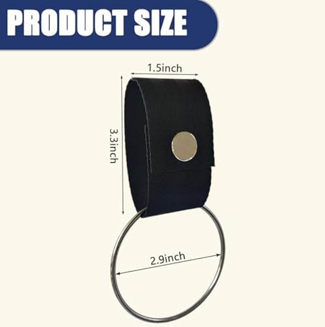 6PCS Stainless Steel Towel Ring Holder for Kitchen Dish Towels,Hanging Towels Loop Ring,Towel Hanger for Cabinet House Oven Stove Door