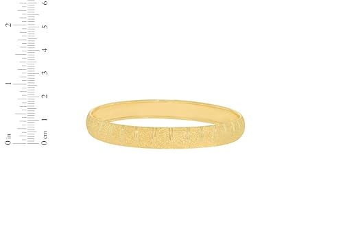 Floreo 10k Yellow Gold 8mm Double Stripe Satin Finish Textured Flex Bangle Bracelet4
