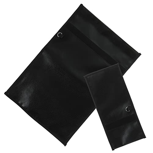 Operitacx 2Piezas Bolsa de de Teléfono y Tabletas Fireproof Faraday Doble Enrollado Resistente Almacenamiento Seguro