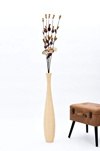Image of Leewadee Decorative Flowers - Colored Flower Stems for Vases, Loose and Dried Branches with Flowers for Decoration, 34 inches, Ecru