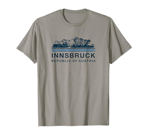 Innsbruck Austria Mountains Austrian Skiing Vintage T-Shirt