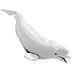 LOVNBHELP Simulated Beluga Whale Figurine Sea Animals Solid Ocean Animal Creatures Toy Sea Educational Toys for Kids Toddlers (White Whale)
