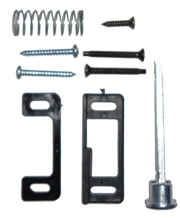 1600 Push Button Storm Door Handle Set Black | Complete Replacement Handle With Latch Hardware