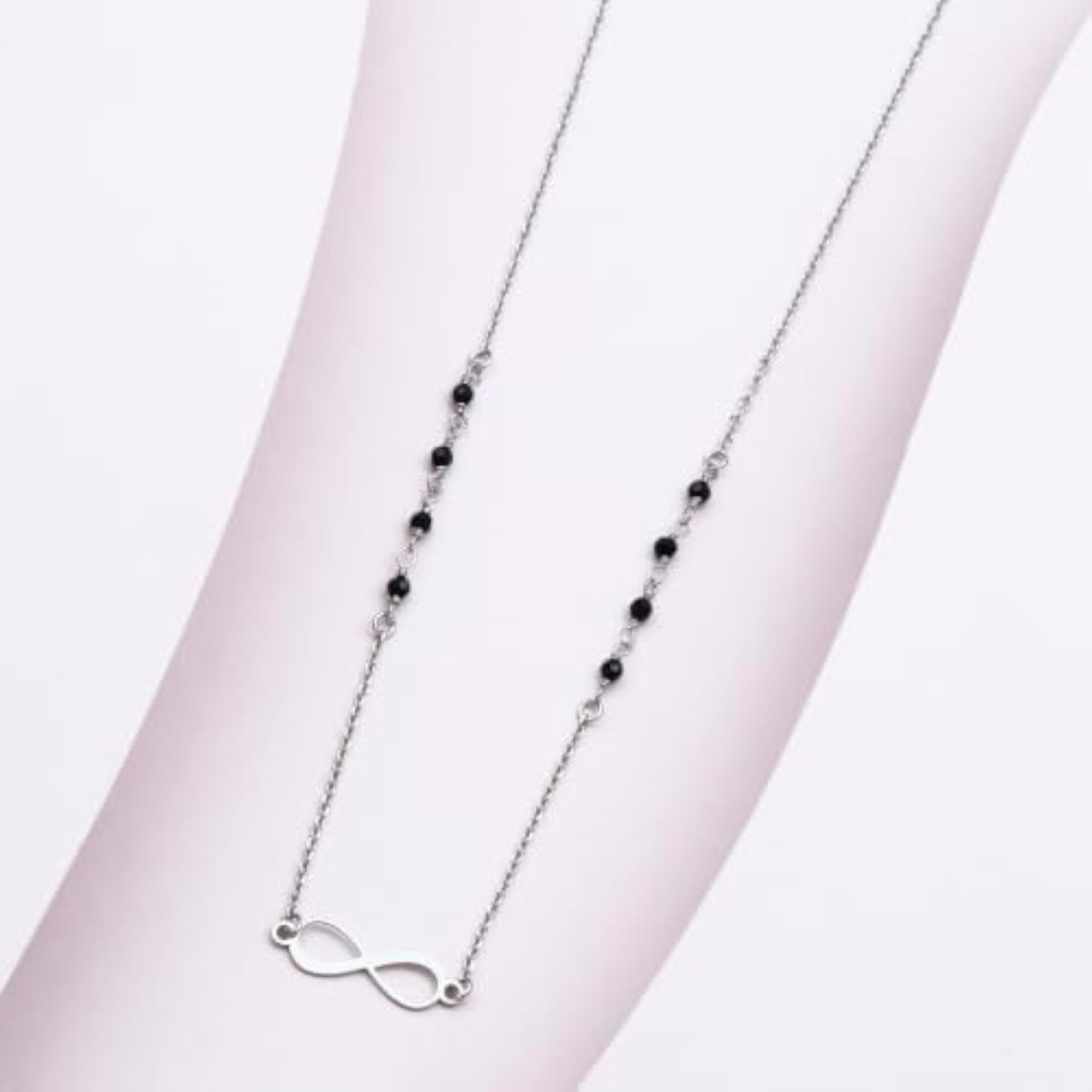 Women's 925 Sterling Silver Infinity Knot Mngalsutra, Timeless Design