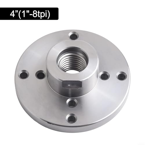 Placa frontal de torno para madera de 4 pulgadas accesorio brida de acero 1x8TPI 6